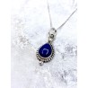 Lapis lazuli 'Bali tear' necklace