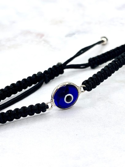 Turkish Eye and macrame 'Deren' bracelet
