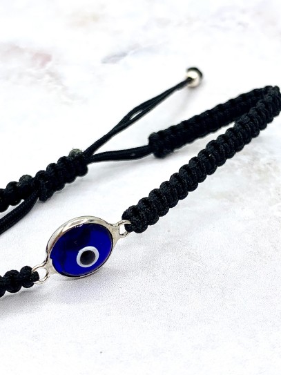 Turkish Eye and macrame 'Deren' bracelet