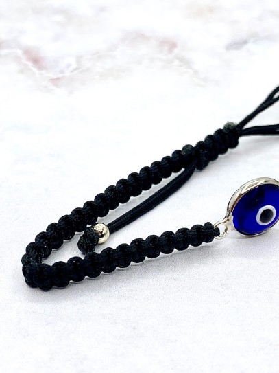 Turkish Eye and macrame 'Deren' bracelet
