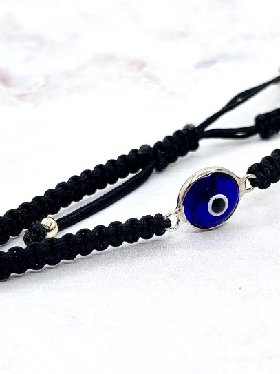 Turkish Eye and macrame 'Deren' bracelet