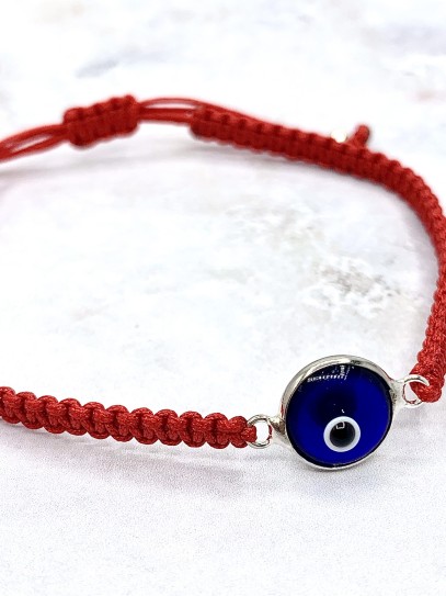 Turkish Eye and macrame 'Deren' bracelet