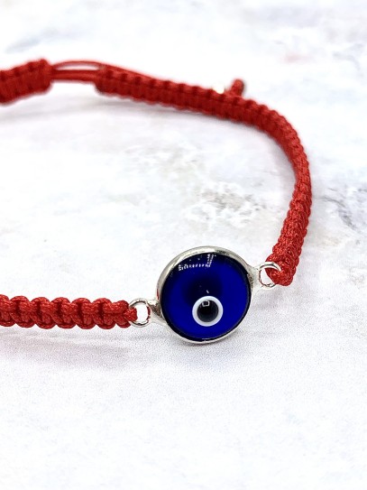 Turkish Eye and macrame 'Deren' bracelet