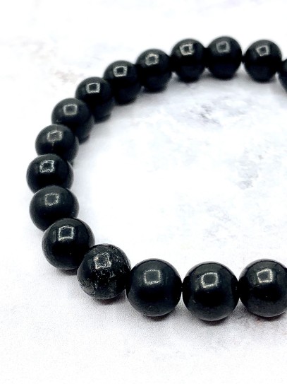 Polsera 'Asha' de Shungit 8mm | Protecció extrema