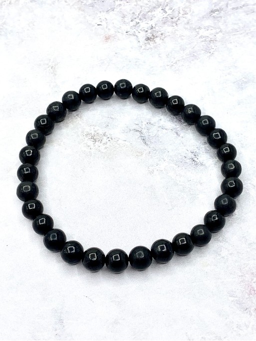 Polsera 'Asha' de Shungit fina 6mm | Protecció extrema
