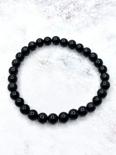 Polsera 'Asha' de Shungit fina 6mm | Protecció extrema