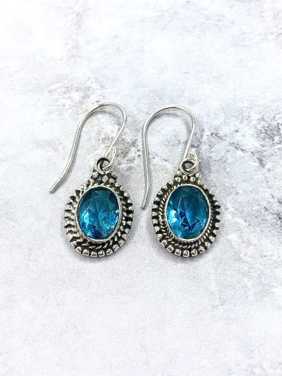 Blue Topaz 'Shalimar' earrings