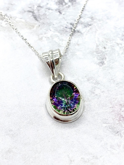Mystic Topaz 'Oneida' necklace