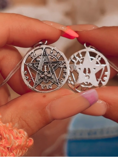 Silver 'Tetragrammaton' necklace