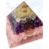 Orgonite Pyramid - Rose Quartz and Amethyst