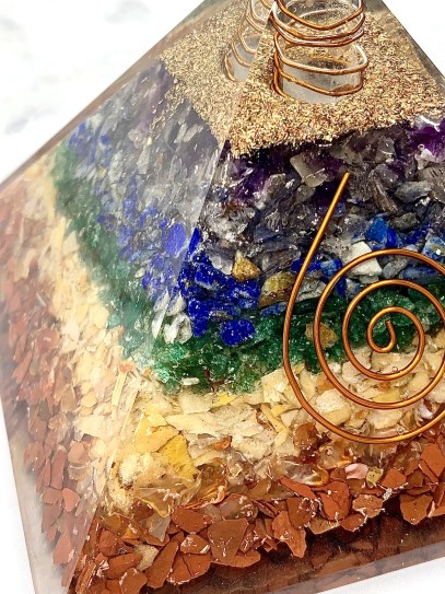 Orgonite Pyramid - 7 Chakras