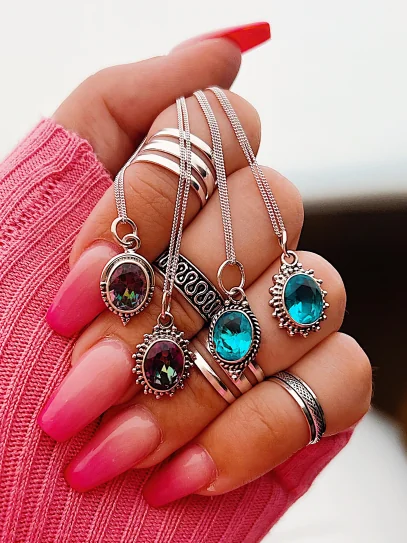 Blue Topaz 'Trisha' necklace
