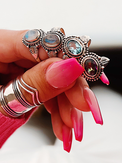 Anillo 'Indiana' de Aguamarina