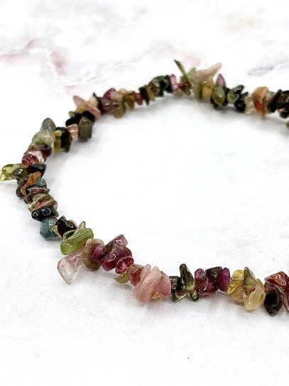 Multicolored Tourmaline 'India' bracelet | Protection and balance