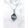 Blue Topaz 'Bali tear' necklace