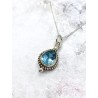 Blue Topaz 'Bali tear' necklace