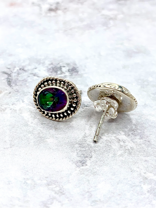 Mystic Topaz 'Makara' earrings