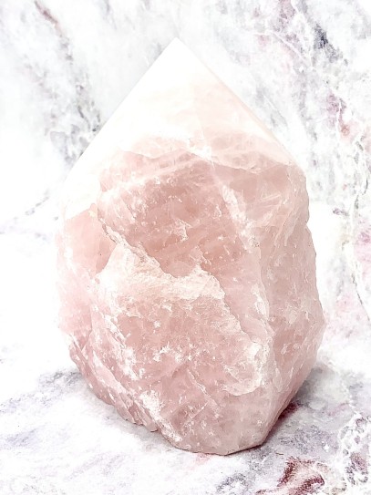 Punta de Cuarzo rosa natural | Amor y autoestima