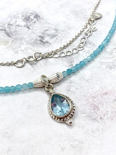 Collar 'Anokhi' de Aguamarina