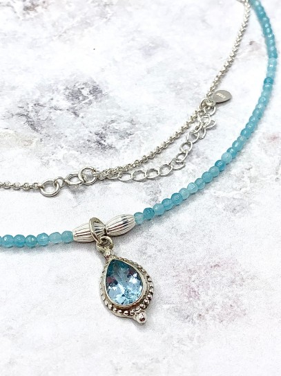 Collar 'Anokhi' de Aguamarina