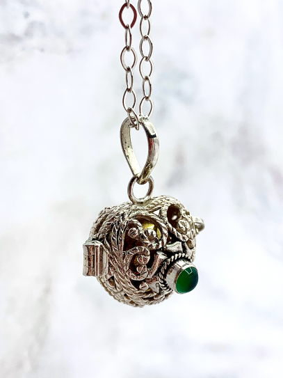 Llamador ángeles - Cuarzo verde