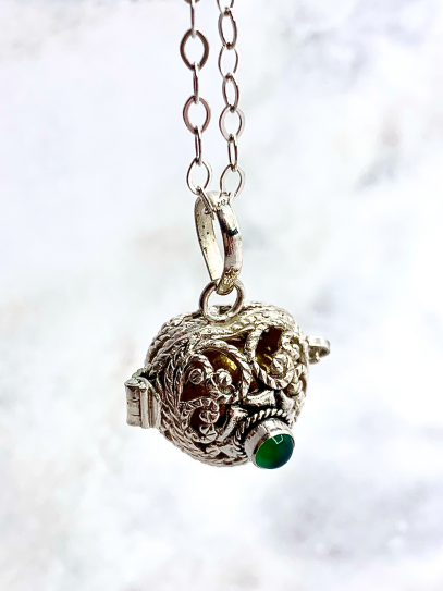 Llamador ángeles - Cuarzo verde