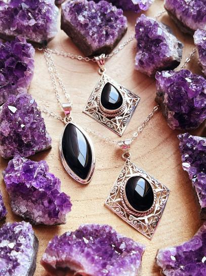 Black Onyx 'Kamini' necklace