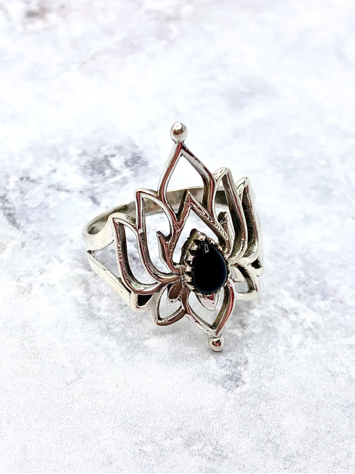 Anillo 'Adhara' de Ónix negro