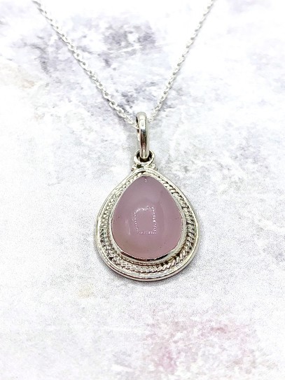 Collar 'Amazonas' de Cuarzo rosa