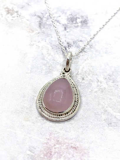 Collar 'Amazonas' de Cuarzo rosa