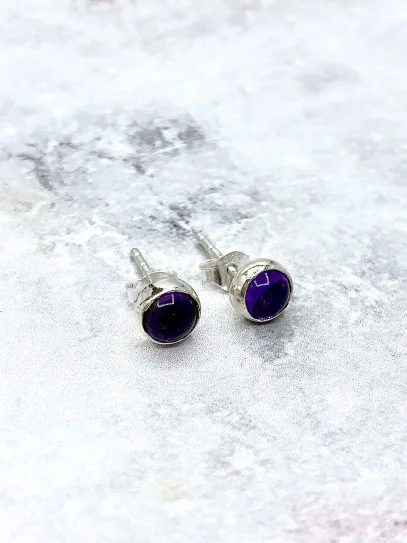 Amethyst 'Indira' earrings