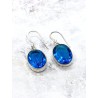 Intense blue Topaz 'Anuri' earrings