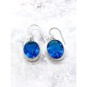 Intense blue Topaz 'Anuri' earrings