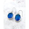Intense blue Topaz 'Anuri' earrings