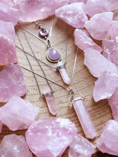 Rose Quartz Point necklace | Love
