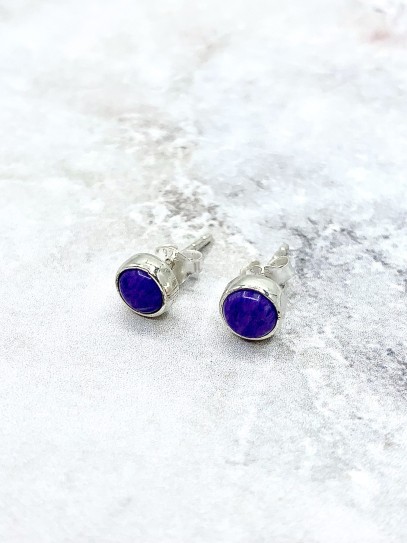 Charoita 'Indira' earrings