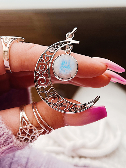 Moonstone  'Moon' necklace