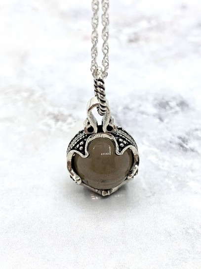 Collar 'Gotland' de Cuarzo ahumado