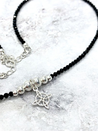 Witches Knot and Black Tourmaline 'Glinda' necklace