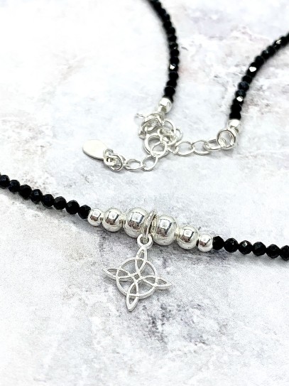 Witches Knot and Black Tourmaline 'Glinda' necklace