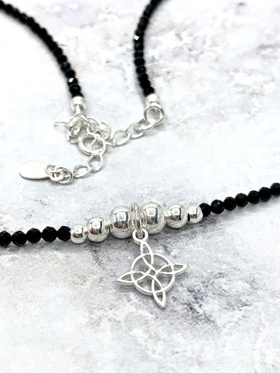 Witches Knot and Black Tourmaline 'Glinda' necklace