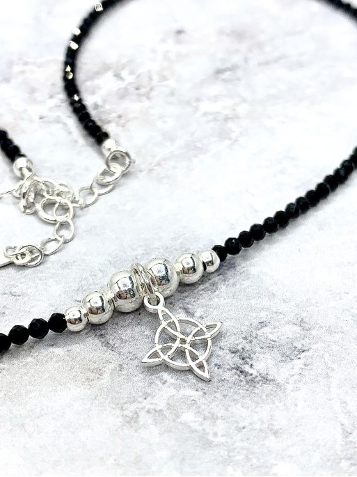 Witches Knot and Black Tourmaline 'Glinda' necklace