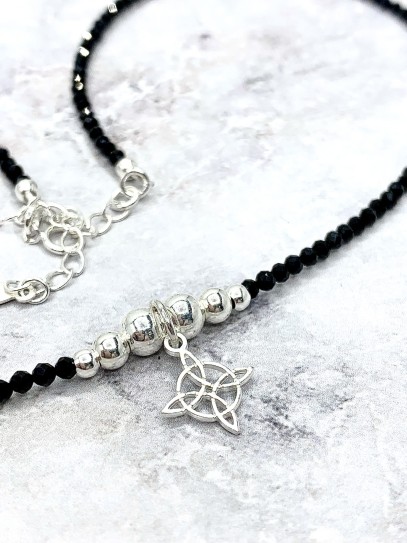 Witches Knot and Black Tourmaline 'Glinda' necklace