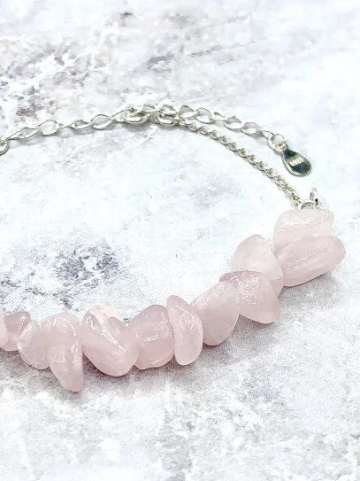 Rose Quartz 'Leya' bracelet