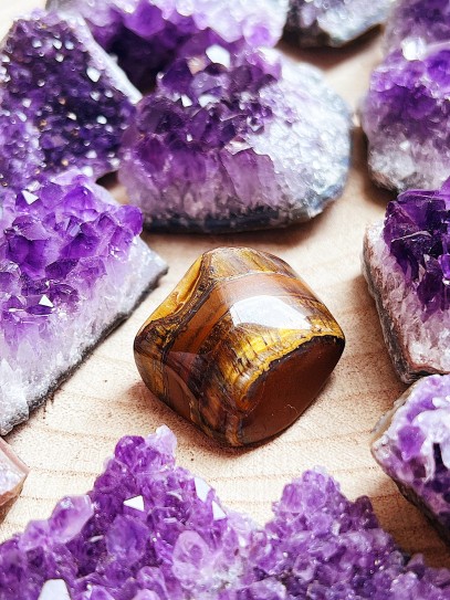 Rodado de Ojo de Tigre mediano | Protección y suerte