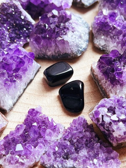 Rodado de Ónix negro pequeño | Protección y mal de ojo