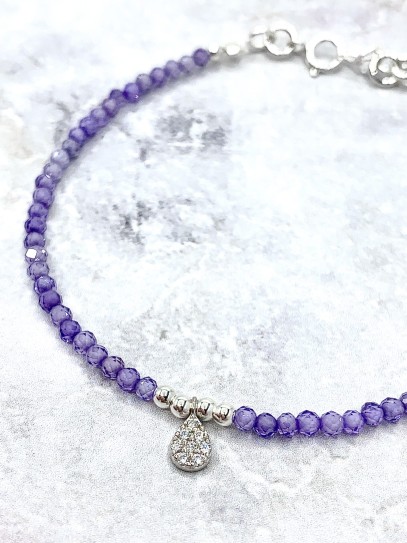 Faceted Amethyst 'Yojana' bracelet