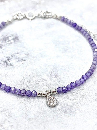 Faceted Amethyst 'Yojana' bracelet