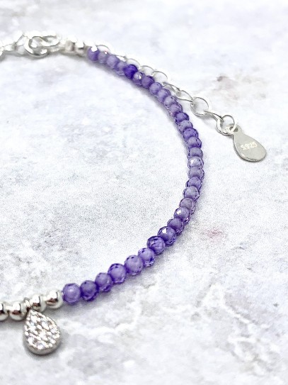 Faceted Amethyst 'Yojana' bracelet