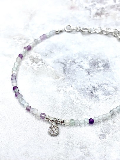 Rainbow Fluorite 'Sajani' bracelet